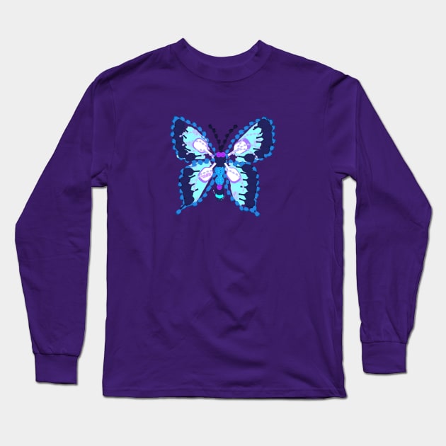 Pickleball Butterfly by Pickleball ARTwear Long Sleeve T-Shirt by Pickleball ARTwear 